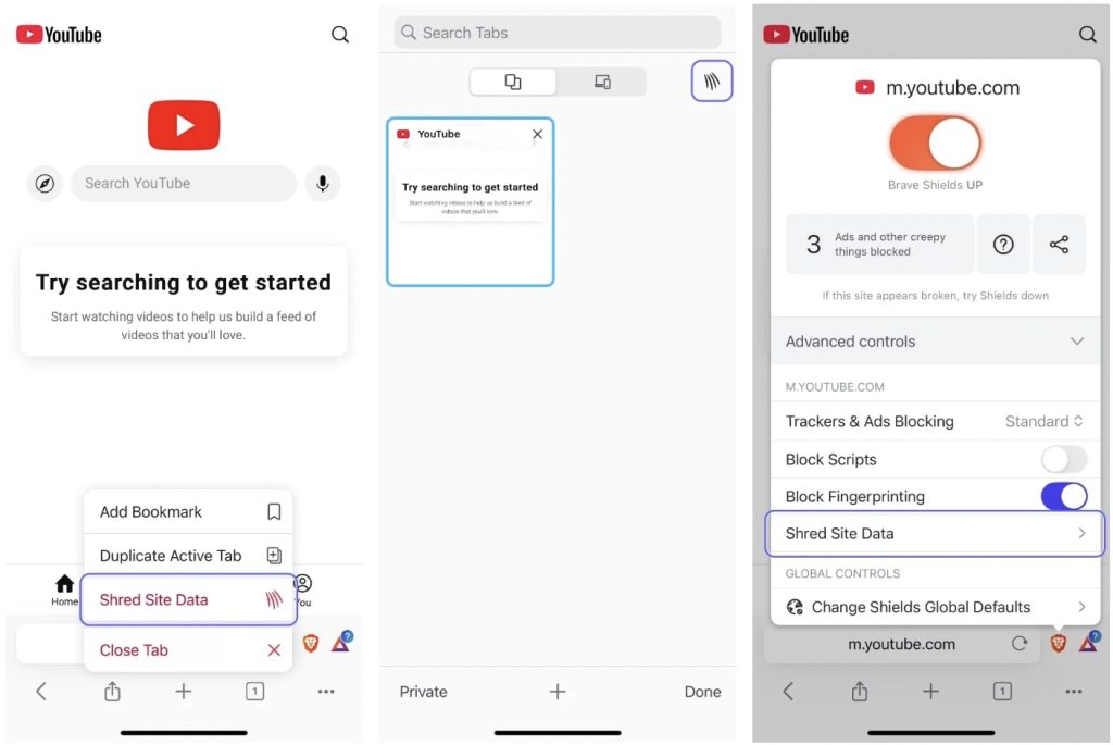 Brave Browser Adds New "Shred" Feature